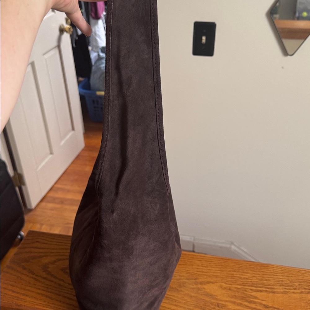 Michael Kors Dark Brown Suede Sonny Hobo Bag - Picture 3 of 7
